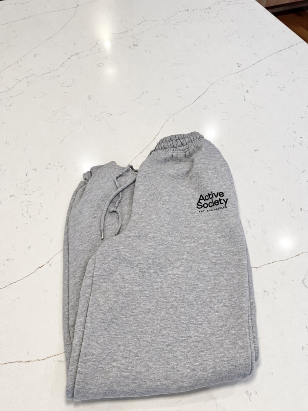 Nasty Gal Active Society Cuffed Joggers in Grey Marl - Size Small